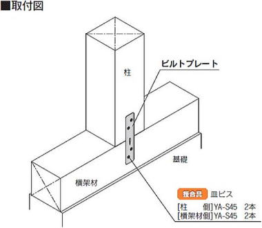 ビルトプレート 取付図