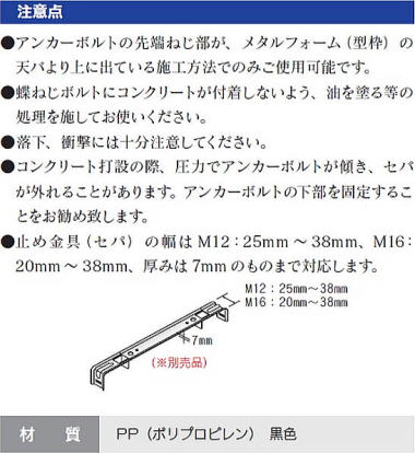 アンカーフィット 注意点