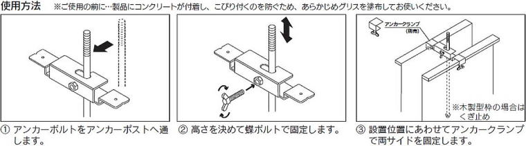 アンカーポスト 使用方法