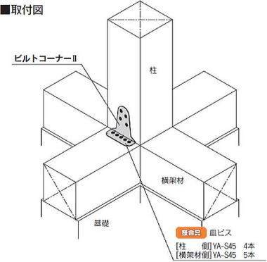 ビルトコーナーⅡ 取付図