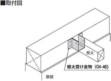 根太受け金物 取付図