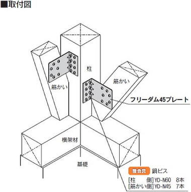 フリーダム45プレート 取付図