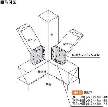 K-筋かいボックス12 取付図