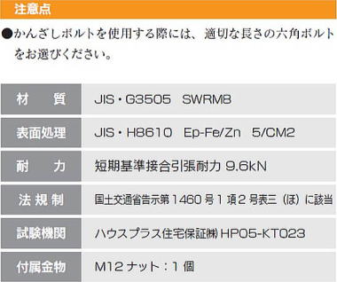 メルト羽子板ボルト 注意点