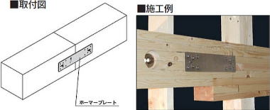 ホーマープレート 取付図・施工例