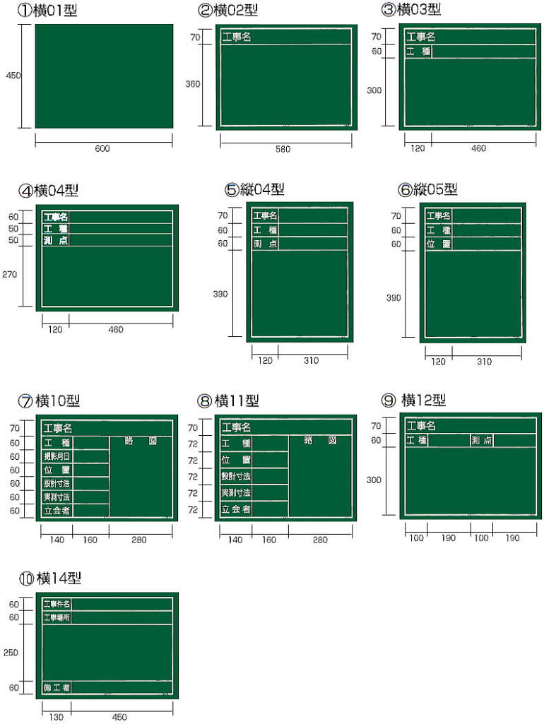 黒板の種類